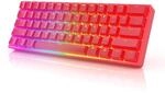 HK Gaming GK61 mechanische 60 Prozent Tastatur | 61 programmierbare Tasten mit RGB