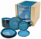CreaTable, 21551, Serie Nordic Fjord, 18-teiliges Geschirrset f&uuml;r 6 Personen, Teller
