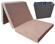 Natalia Spzoo Faltmatratze Klappmatratze 180x80x10 cm mit Aufbewahrungstasche (Taupe