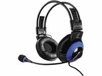 uRage Vibra Gaming-Headset, 3,5 mm Klinkenstecker, USB, blau/schwarz