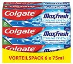 Colgate Zahnpasta Max Fresh Cooling Crystals 6x75 ml &ndash; effektive Zahnreinigung f&uuml;r