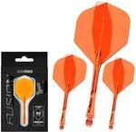WINMAU Darts Fusion Integrated Flight & Shaft System - No.2 Shape & Design - Orange