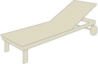 SUN H.G.10038993 Dessin Naxos 20208-3 Auflage f&uuml;r Rollliege, 190 x 49 x 6 cm