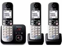 Panasonic KX-TG6823GB DECT Schnurlostelefon mit Anrufbeantworter (3 Mobilteile,