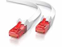 CSL - 1m Cat 6 Netzwerkkabel Flach - Gigabit Ethernet LAN - RJ45 Kabel...