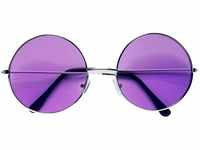 Widmann 68619 - Brille 70er Jahre, mit violetten Gläsern, Hippiebrille,...
