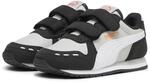 PUMA Unisex Baby Cabana Racer Sl 20 V Inf Sneaker, Ash Gray White Black, 22 EU
