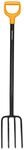 Fiskars Spatengabel f&uuml;r harte, steinige B&ouml;den, Mit 4 Zinken, L&auml;nge 120 cm,