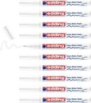 edding 751 Glanzlackmarker - wei&szlig; - 10 Lackmarker - Rundspitze 1-2 mm - Lackstift