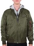 Alpha Industries Herren Jacke MA-1 D-Tec, Gr. Large, Gr&uuml;n (rep.grey 257)
