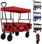 Arebos Bollerwagen faltbar mit Dach | Handwagen | Transportwagen | Faltwagen 