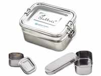 Sattvii® Premium Edelstahl Bento Box Set | Brotdose & Lunchbox 4-in-1 