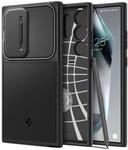 Spigen Optik Armor H&uuml;lle Kompatibel mit Samsung Galaxy S24 Ultra -Schwarz