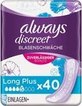 Always Discreet Inkontinenz-Einlagen Long Plus 5er-Pack (40 St&uuml;ck) diskreter Schutz