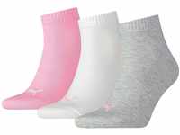 PUMA Plain 3P Quarter Socke, Rosa (Prism Pink), 39-42, 3er Pack