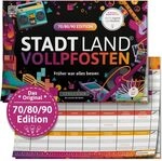 DENKRIESEN Stadt Land VOLLPFOSTEN 70/80/90 Edition | DIN A4 Spielblock |...