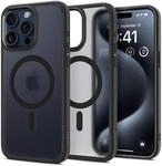 Spigen f&uuml;r iPhone 15 Pro Max Ultra Hybrid Frost MagFit H&uuml;lle [Anti-Yellowing] Case