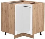 Vicco Eckunterschrank Fame-Line, Wei&szlig; Hochglanz, 80.5 cm ohne Arbeitsplatte, zur