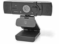 NEDIS WCAM120BK Webcam | Full HD@60fps / 4K@30fps | Autofokus | Eingebautes Mikrofon