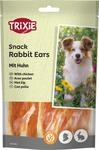 TRIXIE Hasenohren mit Huhn - glutenfreier Hundesnack - hoher Fleischgehalt - 80 g -