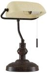 Lindby Tischlampe Profina (Retro, Vintage Antik) in Braun aus Metall (1 flammig E27)
