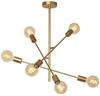 LUCIDE LESTER - Deckenleuchte - 6xE27 - Mattes Gold/Messing