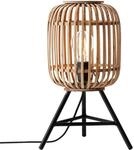 BRILLIANT Woodrow Tischleuchte hellbraun, E27, LED-geeignet