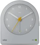 Braun Klassischer analoger Wecker mit Schlummerfunktion und kontinuierlicher