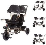 Chipolino Dreirad Tricycle Hip Hop, Zwei Kinder, bis 40 kg, Sitze 360&deg; drehbar