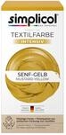 simplicol Textilfarbe intensiv Senf-Gelb 1er Pack | Textilfarbe Waschmaschinenfest 