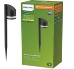 Philips Outdoor Solar Fyve Sockelleuchte Spiess 1,5W, Tageslichtsensor, 2700 Kelvin,