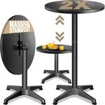 CASARIA 2in1 Stehtisch 2er Set Klappbar | H&ouml;henverstellbar, 70 oder 115 cm...