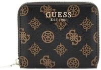 GUESS Women Laurel SLG SMALL Zip Around Bag, Mokka-Logo
