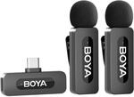 BOYA BY-V20 USB-C kabellos Mikrofon Handy, Mini Ansteckmikrofon mit Android Typ-C