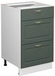 Vicco K&uuml;chenunterschrank Fame-Line, Gr&uuml;n-Gold Landhaus, 50 cm