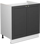 Vicco Sp&uuml;lenunterschrank Fame-Line, Anthrazit-Gold, 80 cm ohne Arbeitsplatte,...