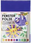 folia 455409 - Fensterfolie, selbsthaftend, transparent, farbig sortiert, ca. 23 x