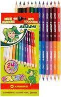 Jolly Superstick Crazy Buntstifte Farbstifte | 24 Farben mit 12 Farbstiften 