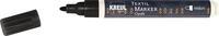 KREUL 92772 - Textil Marker Opak medium, Schwarz, mit Rundspitze, Strichst&auml;rke circa