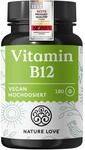Nature Love Vitamin B12-180 Tabletten - 500 &micro;g pro Tablette - Beide aktiven Formen