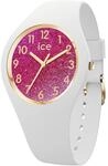 Ice-Watch - ICE glitter White pink - Wei&szlig;e Damenuhr mit Plastikarmband - 022572