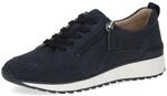 CAPRICE Damen Sneaker flach aus Leder mit Rei&szlig;verschluss, Blau (Ocean Suede), 37 EU