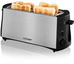 Cloer 3719 Langschlitztoaster f&uuml;r 4 Toastscheiben, 1380 W, integrierter