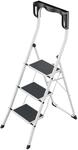 Hailo K75 ComfortLine Klapptritt - 3-stufige Trittleiter aus Stahl mit