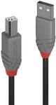 LINDY USB 2.0 Kabel Typ A/B anthra Line m/3m