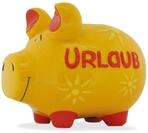 KCG Spardose Schwein Urlaub gelb mittel