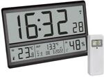 TFA Dostmann Digitale XL Wanduhr, 60.4523.01, mit Au&szlig;entemperatur und Raumklima,
