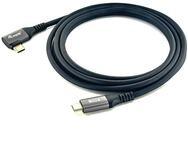 Equip 128893 USB 2.0 C auf C 90&deg; abgewinkeltes Kabel, M/M, 3,0m, PD 100W, Schwarz