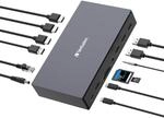 Verbatim USB-C Pro Docking Station, 17-in-1 Hub, Multiport Adapter zu HDMI 4K und 8K,