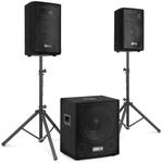 Vonyx VX0812BT - PA Anlage Komplettset, aktiv Subwoofer, 2 St. passiv Hocht&ouml;ner,